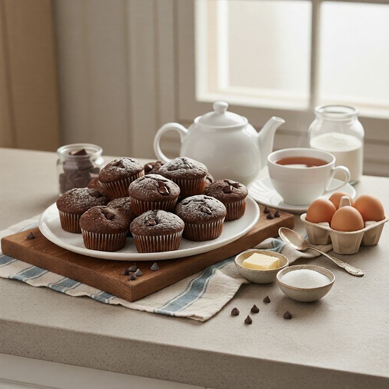 Mini muffins au chocolat
