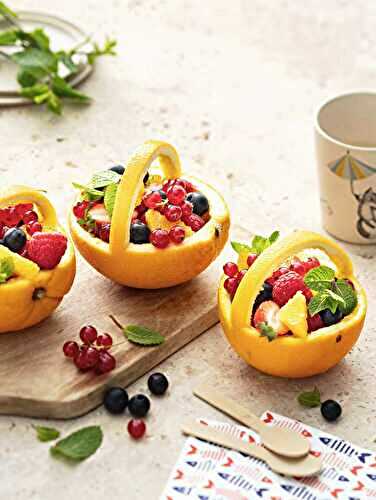 Petites panières de fruits à l’orange
