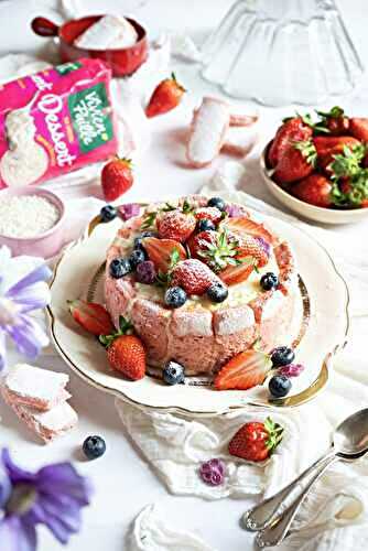 Charlotte aux biscuits roses, riz au lait et fruits secs