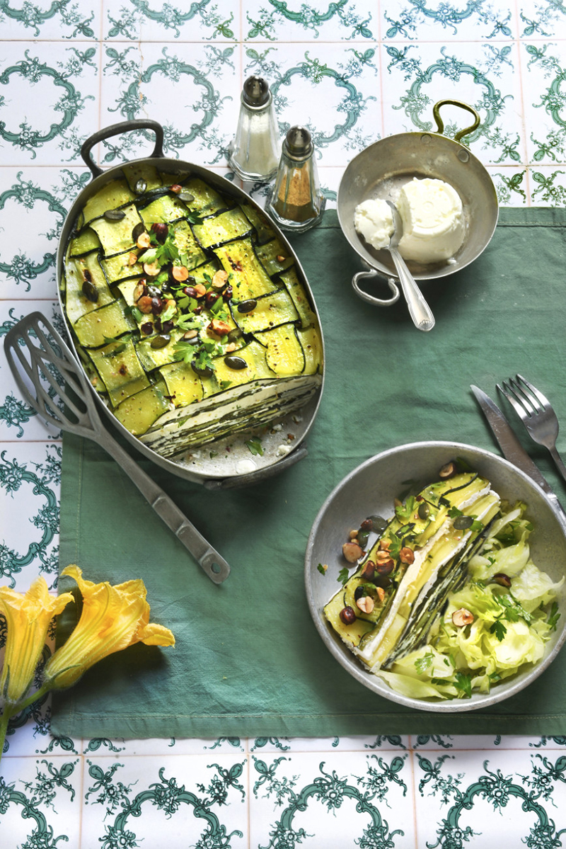 Lasagnes de courgettes et faisselle
