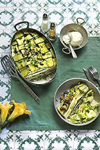 Lasagnes de courgettes et faisselle