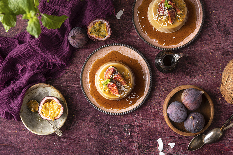 Panna cotta de coco au sirop de soja et gingembre