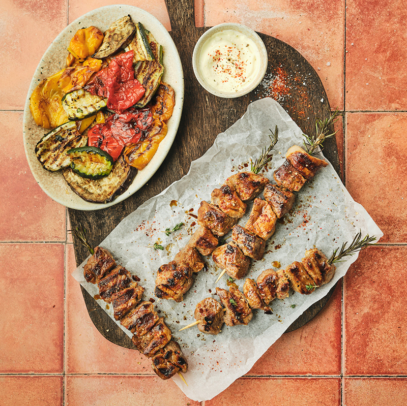 Brochettes d’agneau au piment d’Espelette