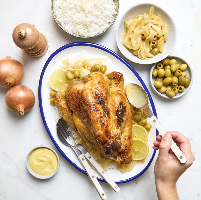 Pintade Française sauce moutarde et riz