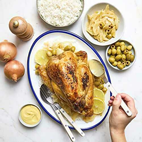Pintade Française sauce moutarde et riz