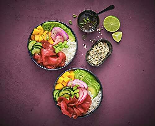 Poké bowl au gravlax de bœuf