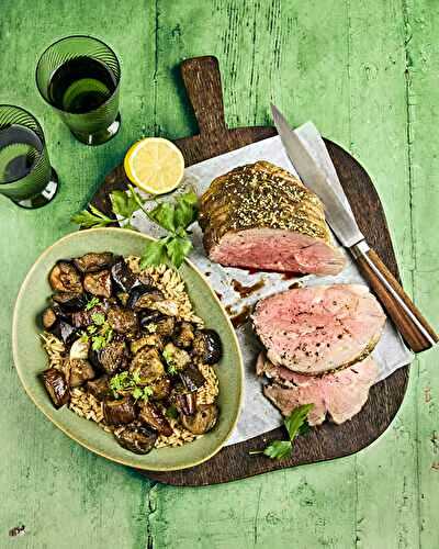 Rôti de gigot d’agneau parfumé au zaatar