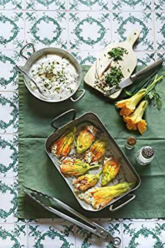 Fleurs de courgettes farcies au Brocciu