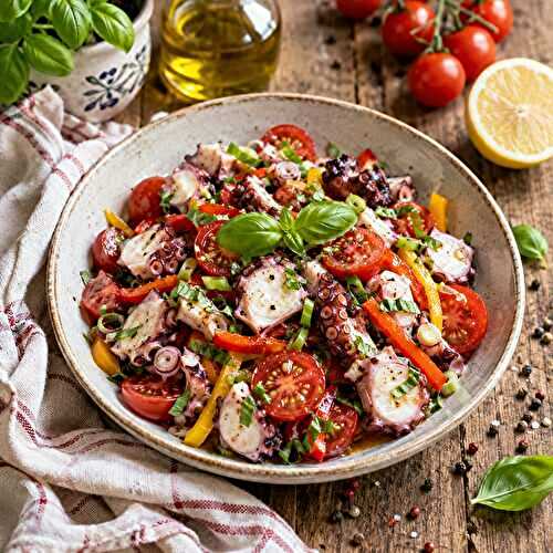 Salade de poulpe aux tomates cerises