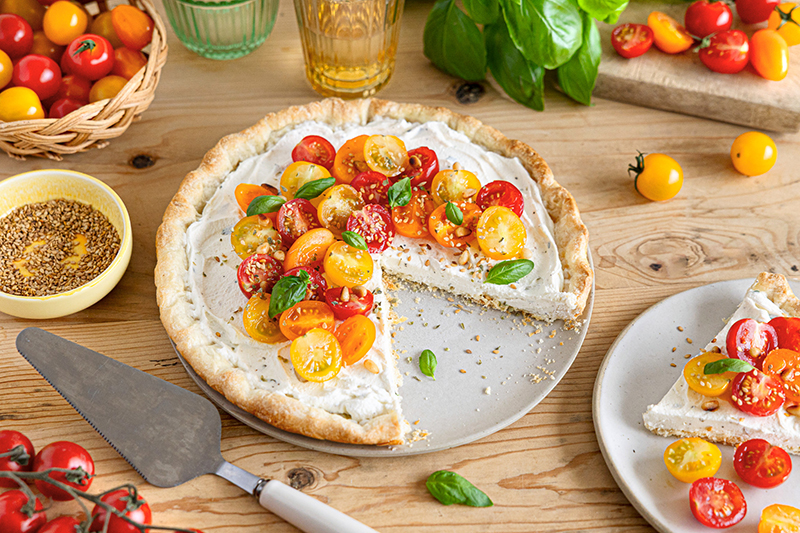 Tarte fraîche aux tomates et Skyr Nature
