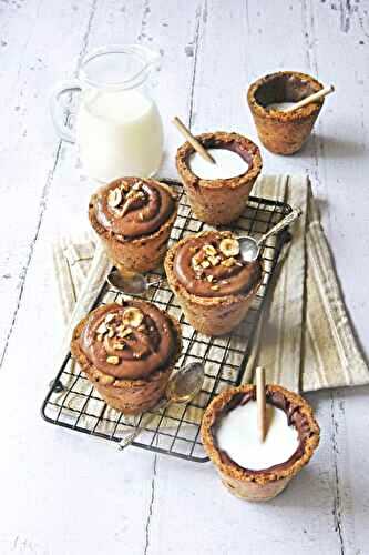 Cookies-cups et crème au chocolat