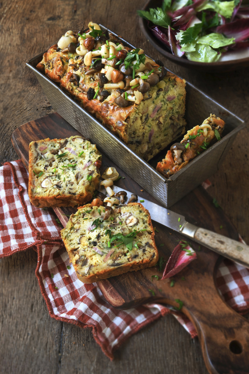 Cake aux champignons et Abondance