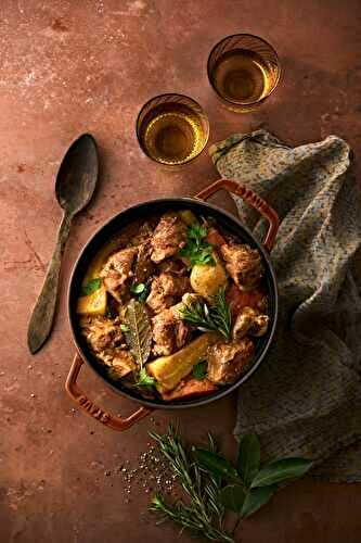 Cocotte d’automne au collier de veau, panais, potimarron et topinambours