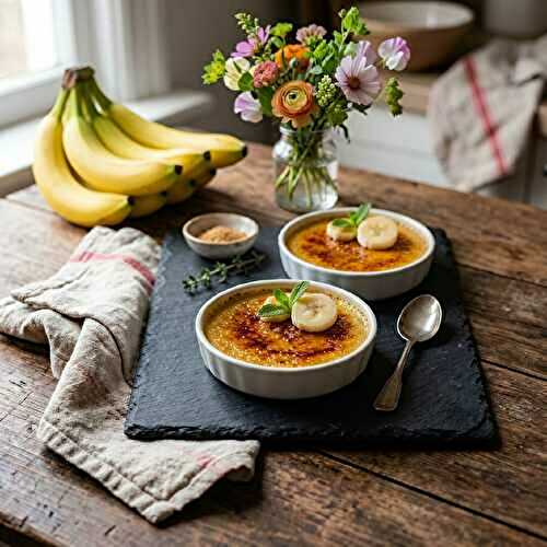 Crème brûlée à la banane