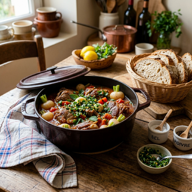 Sauté d’agneau aux petits navets
