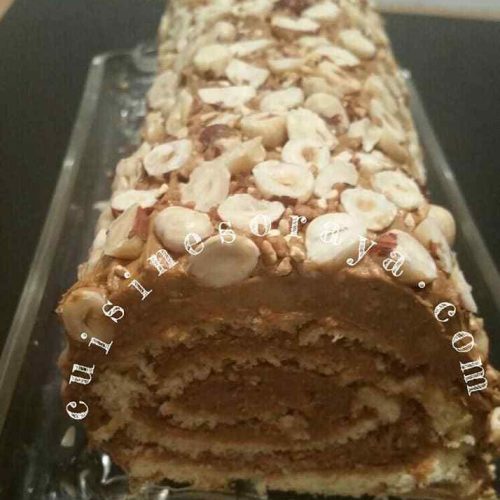 Bûche café noisette