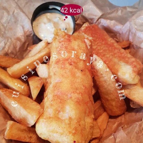 Fish & chips avec sa sauce tartare et frites à l’anglaise