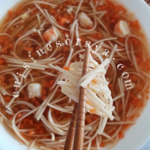 Nouilles crevettes – Soupe minute