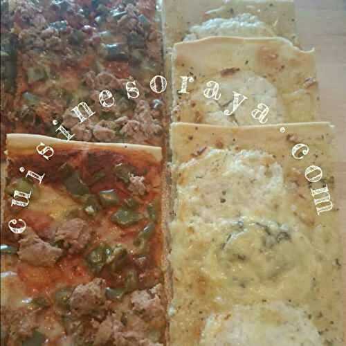 Pizza maison 3 fromage et pizza thon et poivron