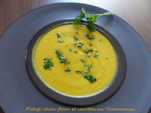 Potage chou-fleur et carottes au Thermomix - Croquant Fondant Gourmand