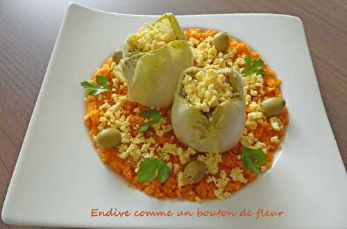 Endive comme un bouton de fleur