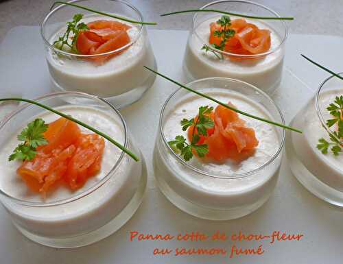 Panna cotta de chou-fleur au saumon fumé