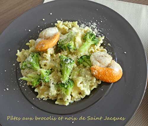 Pâtes aux brocolis et noix de Saint Jacques - Croquant Fondant Gourmand
