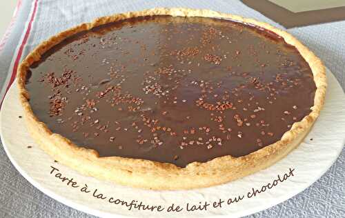 Tarte à la confiture de lait et au chocolat