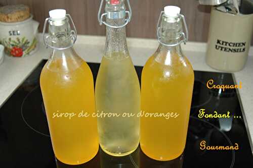 Sirop citron ou orange