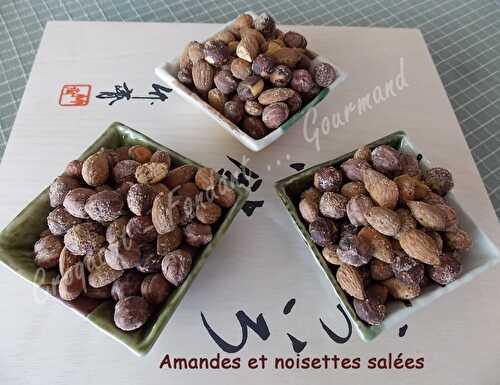 Amandes et noisettes salées