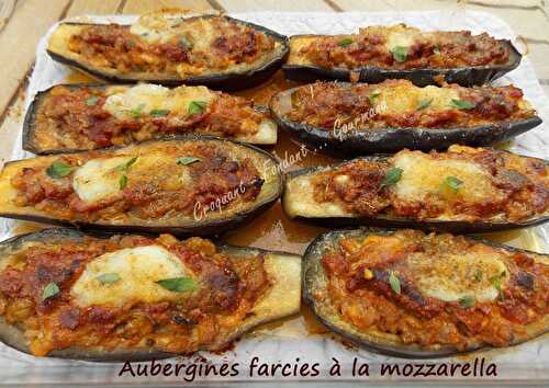 Aubergines farcies à la mozzarella