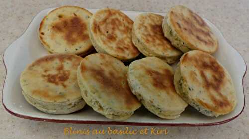 Blinis au basilic et Kiri