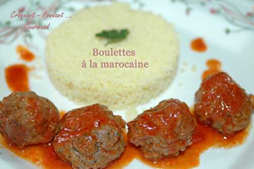 Boulettes à la marocaine