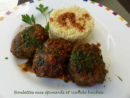 Boulettes aux épinards et viande hachée