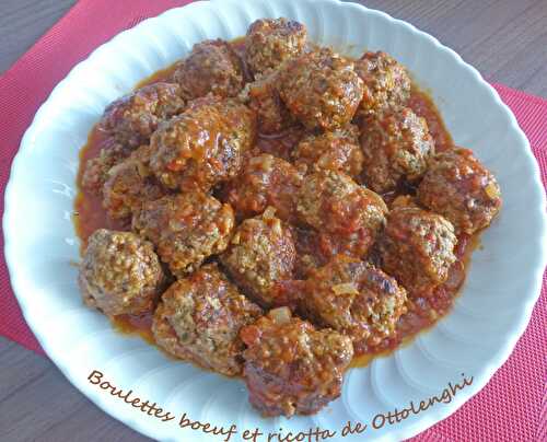 Boulettes boeuf et ricotta de Ottolenghi