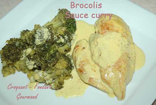 Brocolis sauce curry.