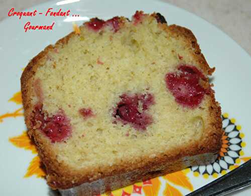 Cake pistache-framboise.