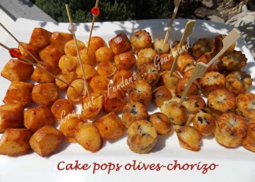 Cake pops olives-chorizo