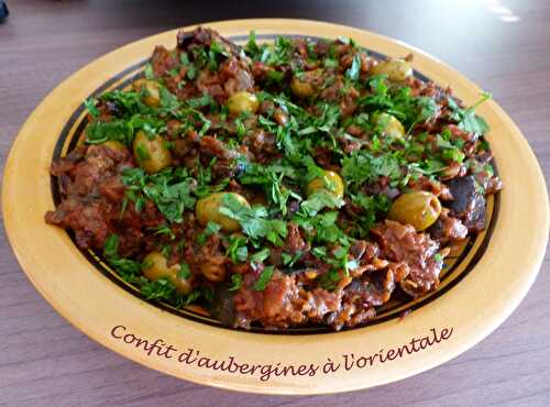 Confit d'aubergines à l'orientale