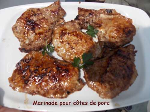 Côtes de porc en marinade