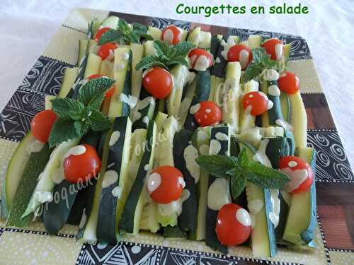 Courgettes en salade