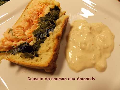 Coussin saumon-épinards