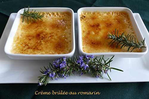 Crème brûlée au romarin