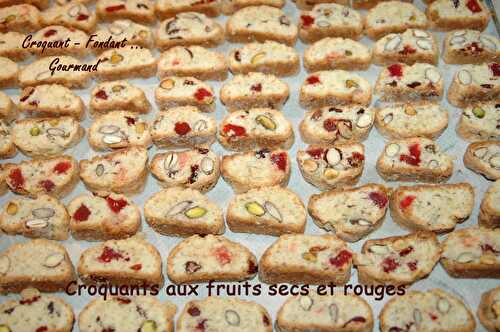 Croquants aux fruits secs et rouges