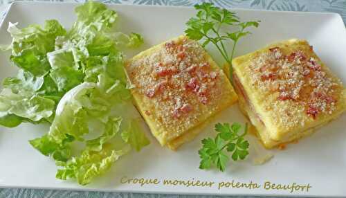Croque-monsieur polenta Beaufort - Recettes autour d'un ingrédient # 68
