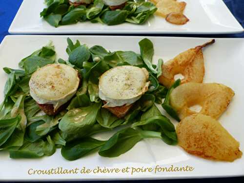 Croustillant de chèvre & poire fondante