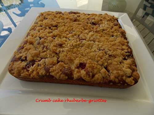 Crumb cake rhubarbe-griottes - Escapade en cuisine - Croquant Fondant Gourmand