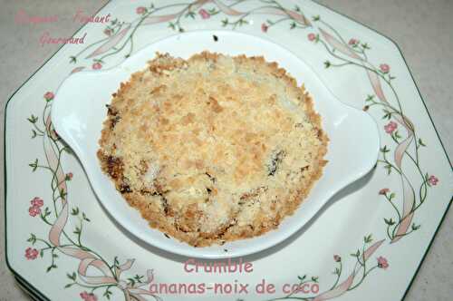 Crumble ananas-coco.