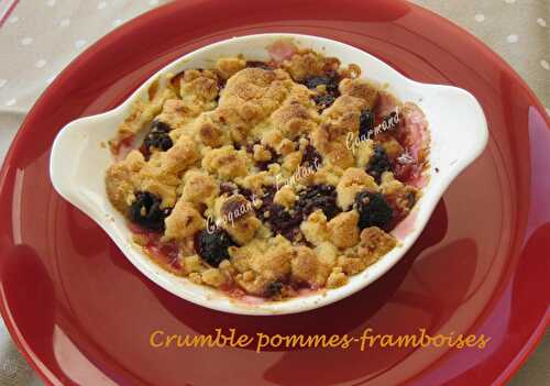 Crumble pommes-framboises