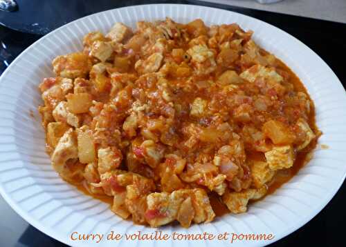 Curry de volaille tomate et pomme